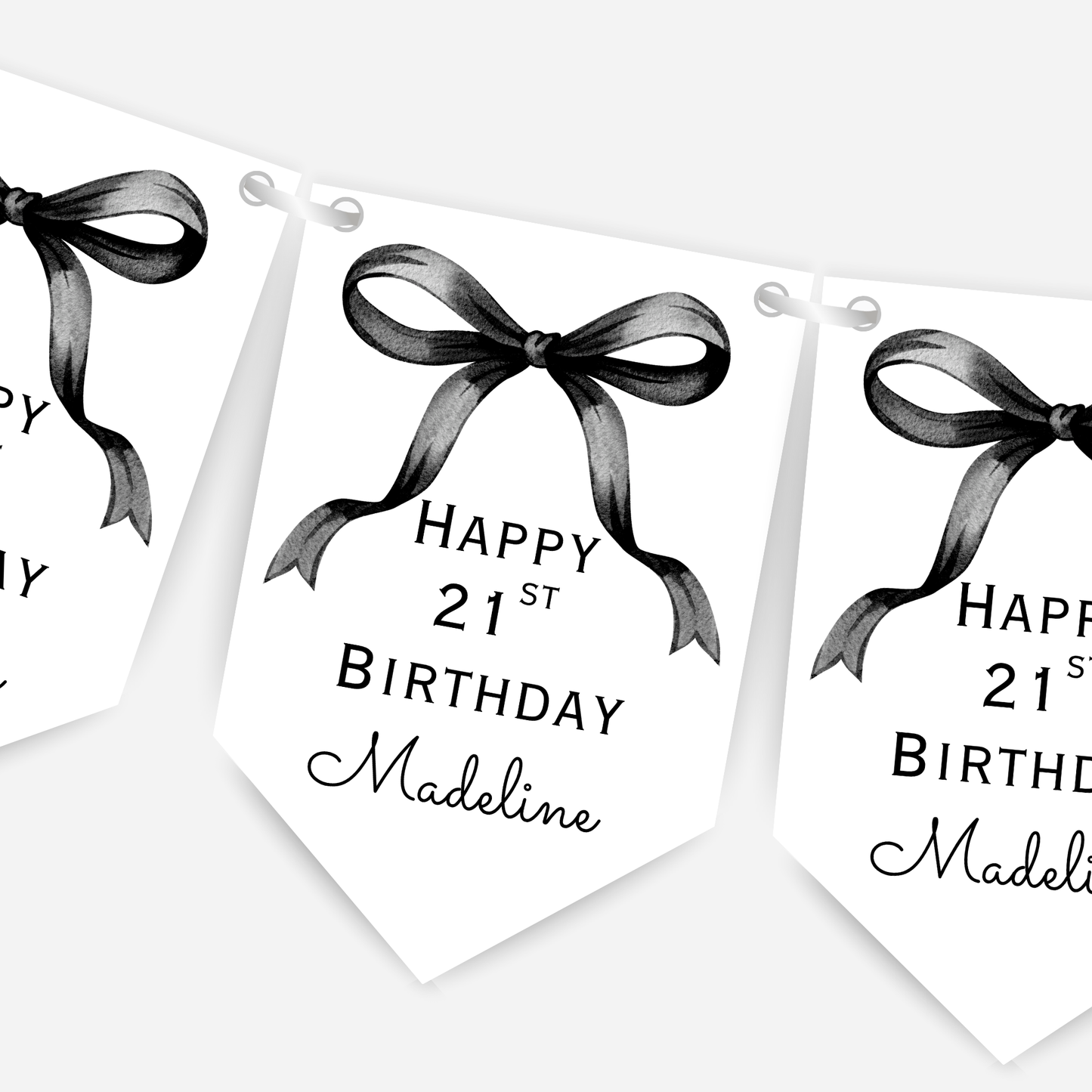 Elegant Black Bow Bunting - B290
