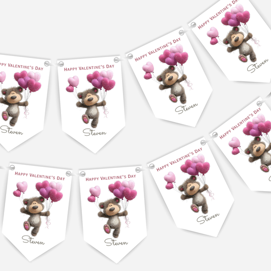 Valentine's Day Cute Teddy Bunting - S194V