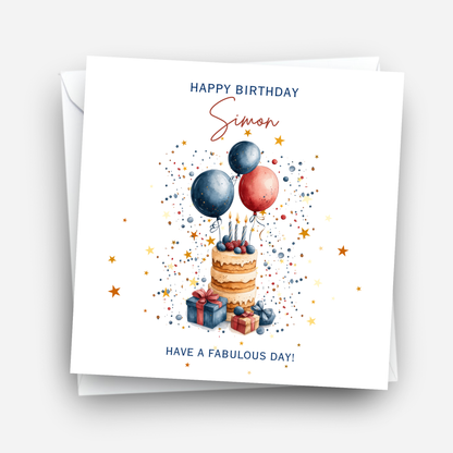 Fun Birthday Cake Card - C649