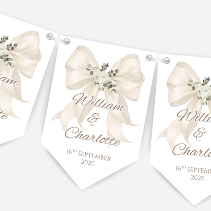 Engagement Or Wedding Bow Bunting - B162