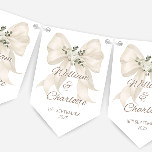 Engagement Or Wedding Bow Bunting - B162