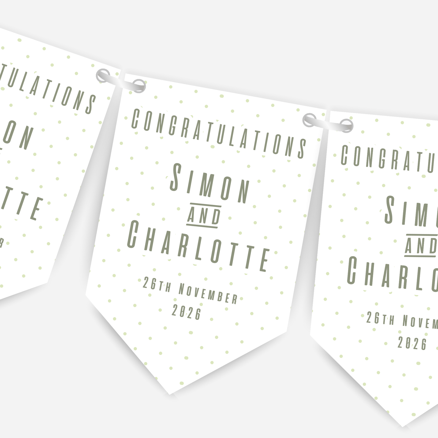Engagement or Wedding  Congratulations Bunting - B292
