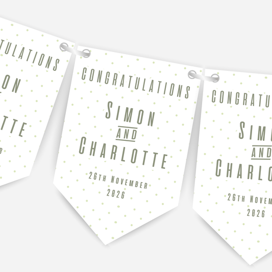 Engagement or Wedding  Congratulations Bunting - B292