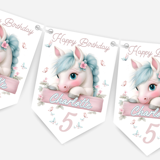 Cute Pastel Pony Bunting - B211