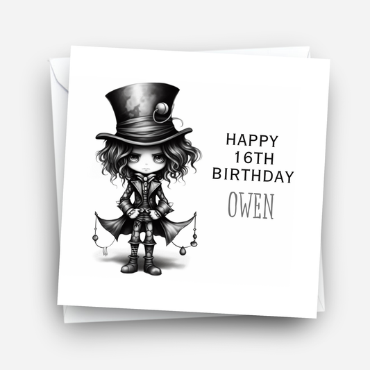 Creepy Cute Boy Art - C638