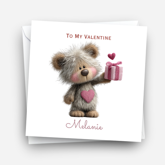Valentine’s Day Card - Cute Teddy Design - C727