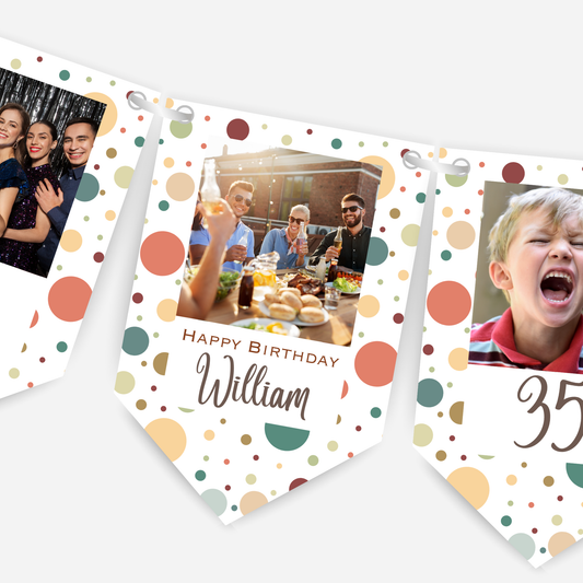 Polka Dot Photo Bunting - B153