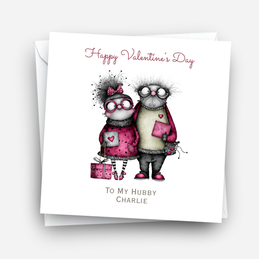 Valentine’s Day Quirky Couple Card  - C708