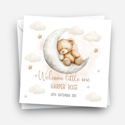 Teddy New Baby Card - C510