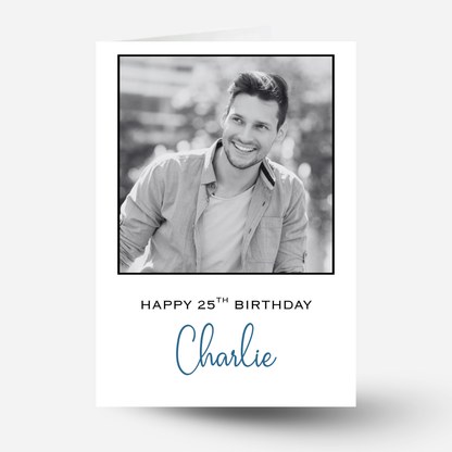 Black and White Photo Birthday Card - PC61