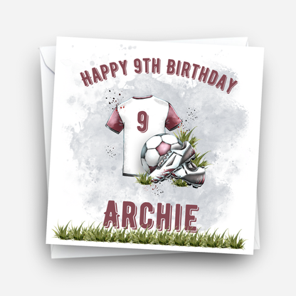 Football Themed Birthday Card - C507