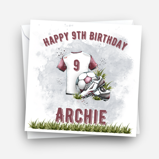 Football Themed Birthday Card - C507