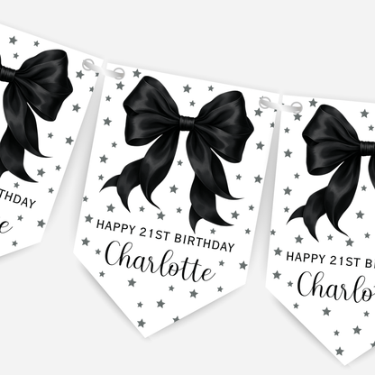 Elegant Black Bow Bunting - B223