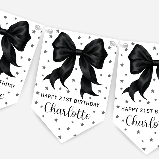 Elegant Black Bow Bunting - B223