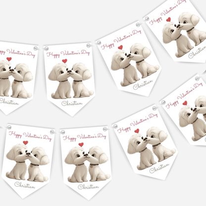 Puppy Valentine's Day Bunting - S188V