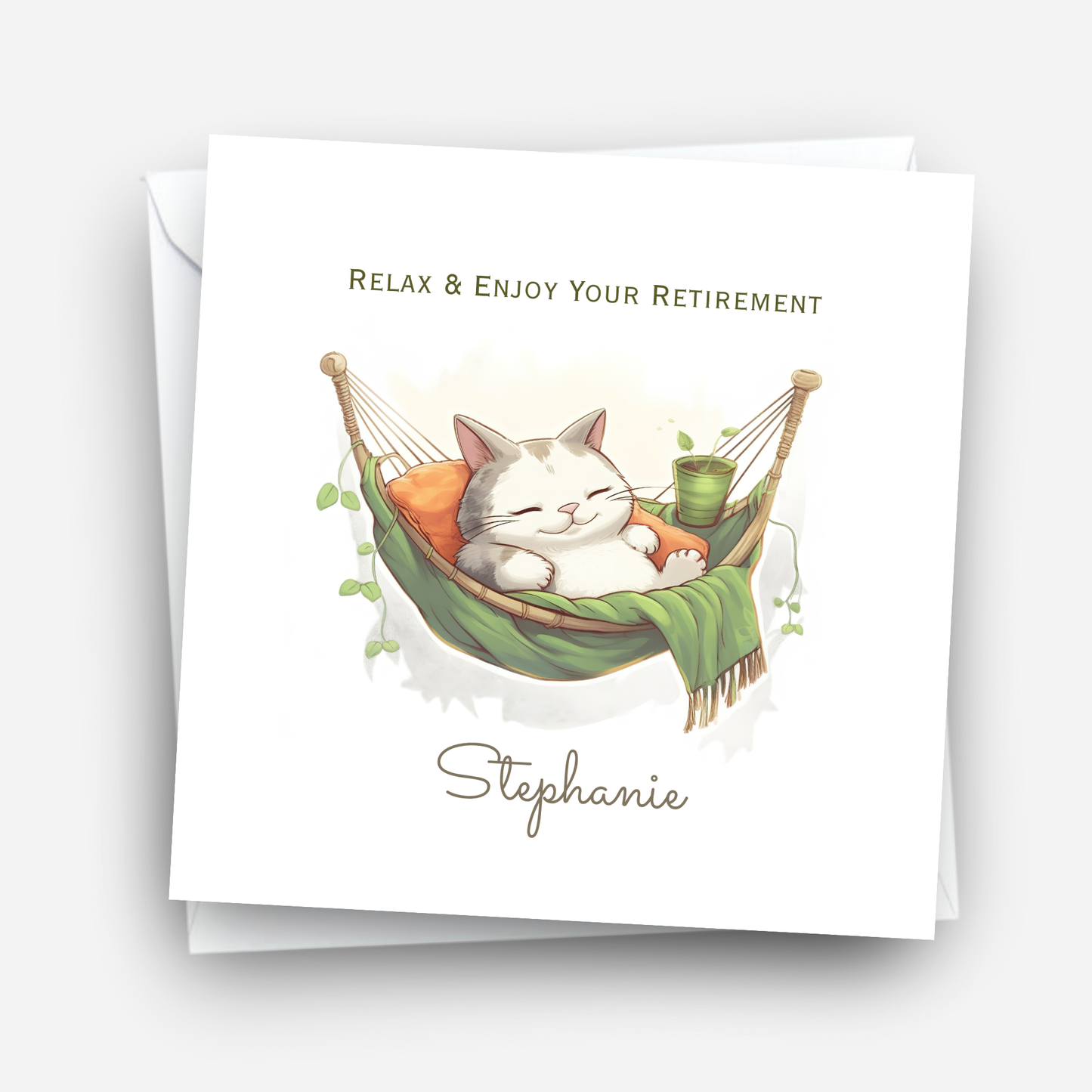Cute Cat Retirement Card - C694