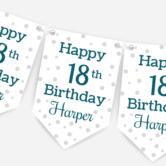 Polka Dot Birthday Bunting - B141