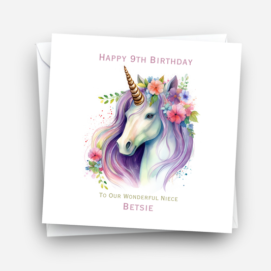 Unicorn Birthday Card - C608
