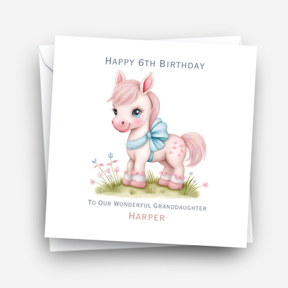 Cute Pony Birthday Card - C587