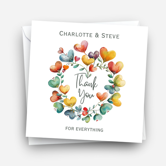 Thank you Card With A Heart Design - C823