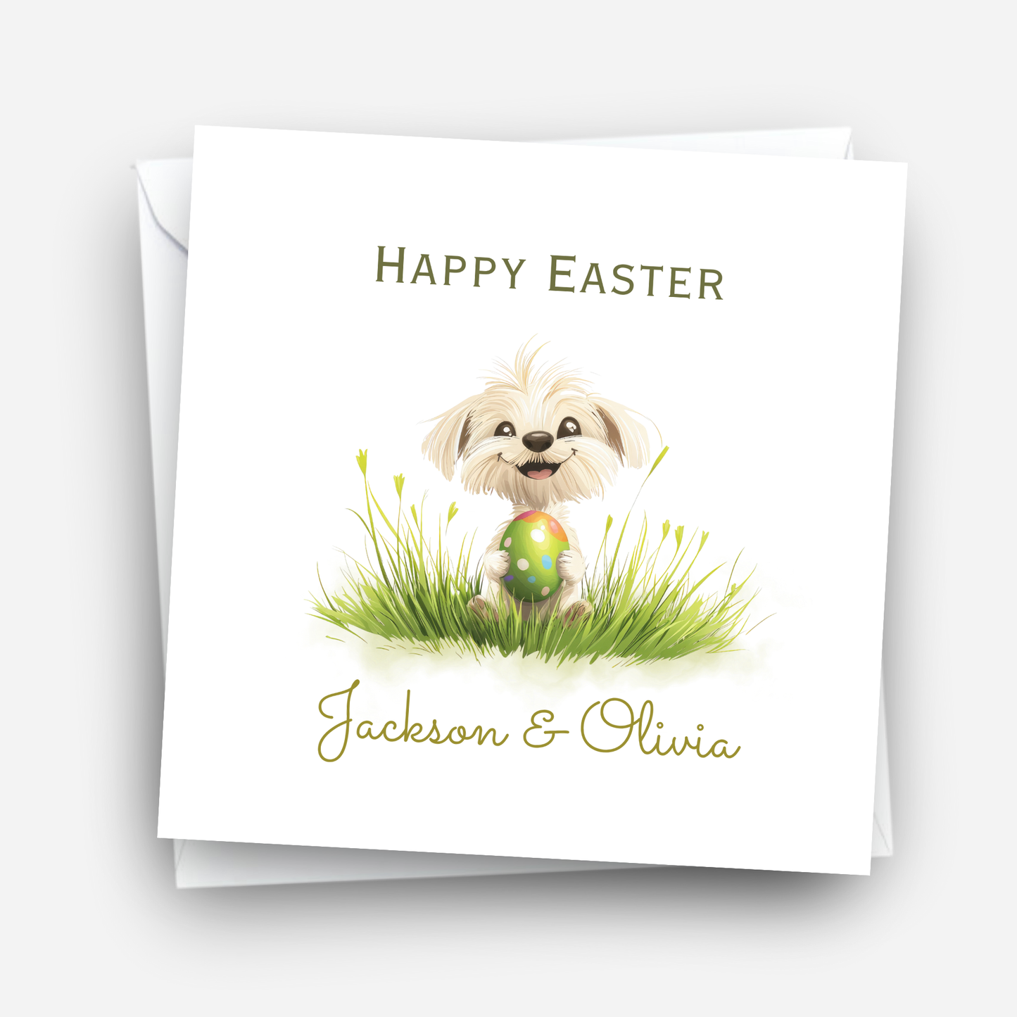 Easter Card With A Cute Puppy Design - C817