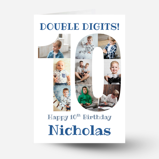 Double Digits! 10th  Birthday Photo Card - PC20