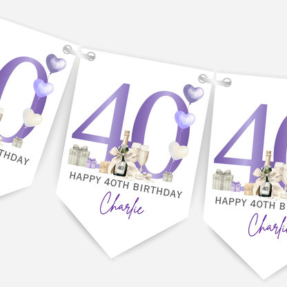 Gorgeous Party Bunting in Five Colours Any Age - B274