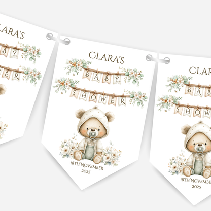 Teddy Bear Baby Shower Bunting - B222