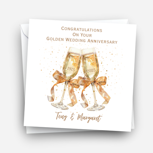 Golden Wedding Anniversary Card - C641