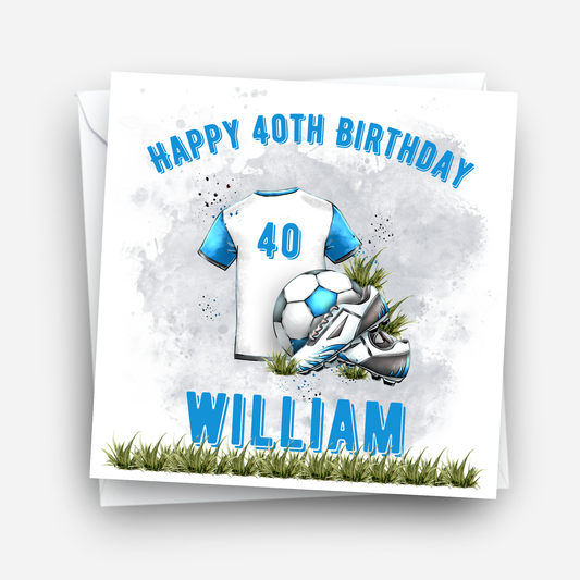 Football Themed Birthday Card - C132