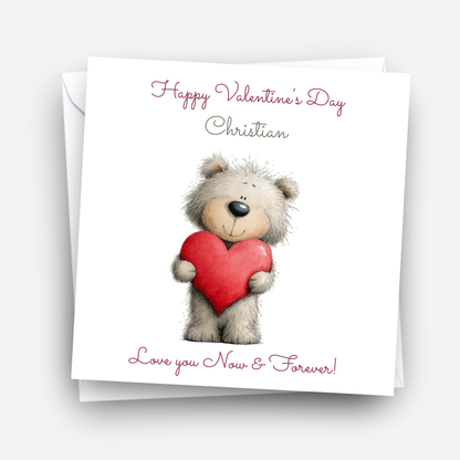 Valentine’s Day Card - Cute Teddy Design - C702