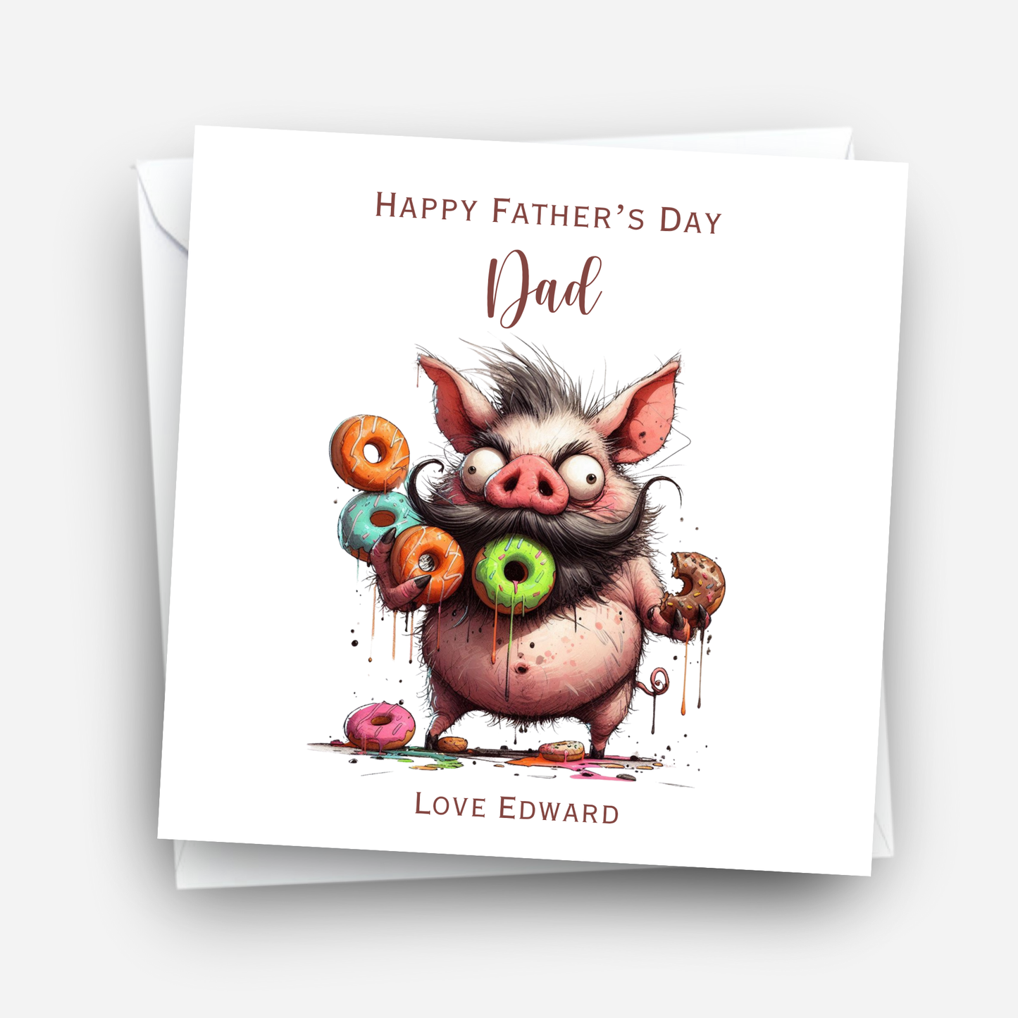 Fathers Day Card - Fun Pig Design - C801