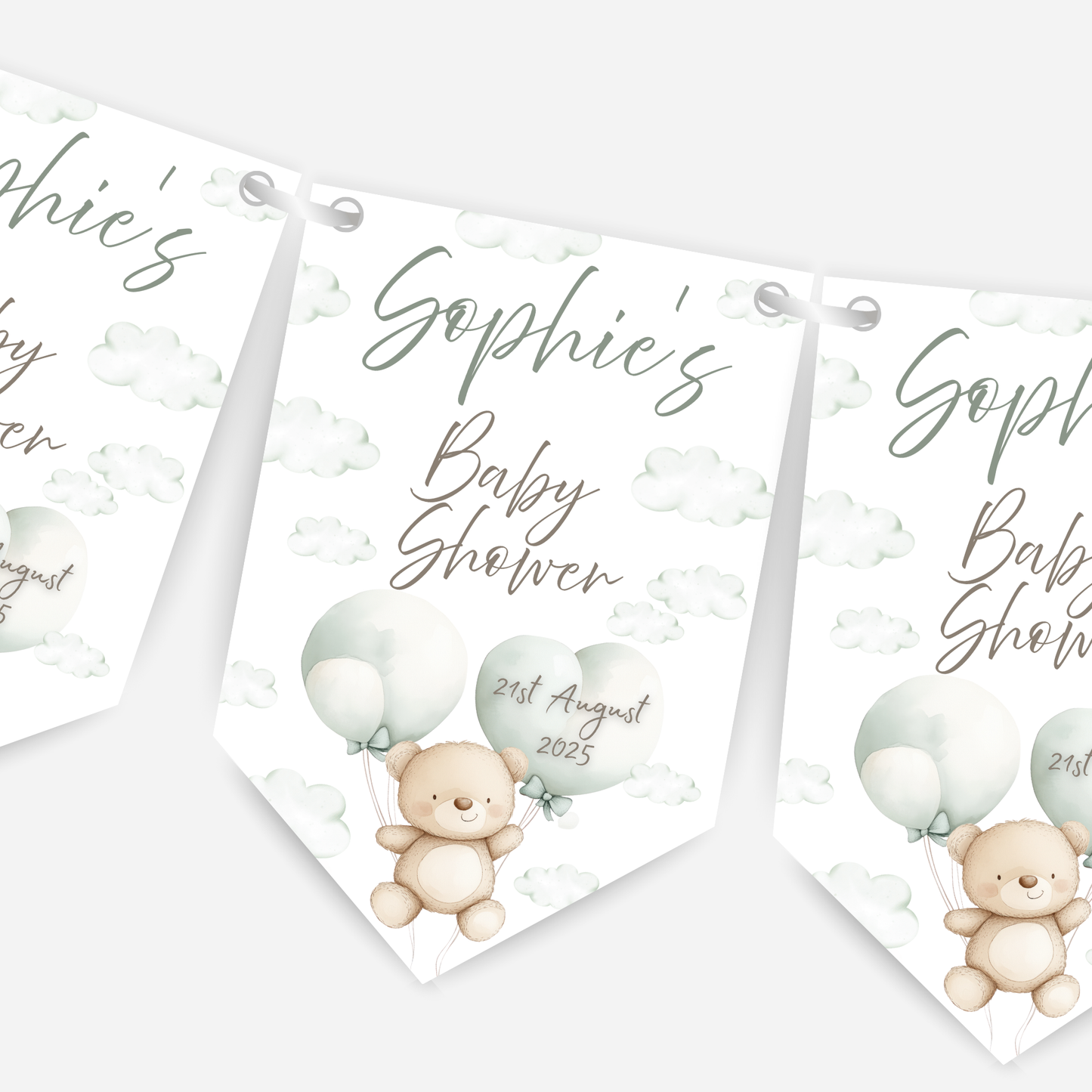 Teddy Bear Baby Shower Bunting - B133