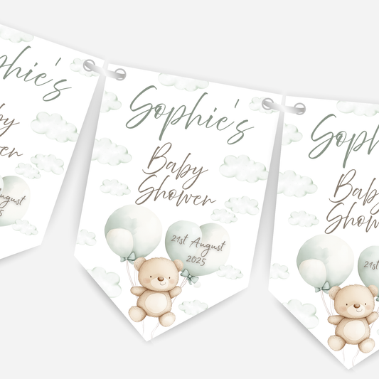 Teddy Bear Baby Shower Bunting - B133