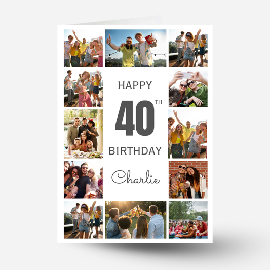 Photo Collage - 12 Photo Memories Card - PC01