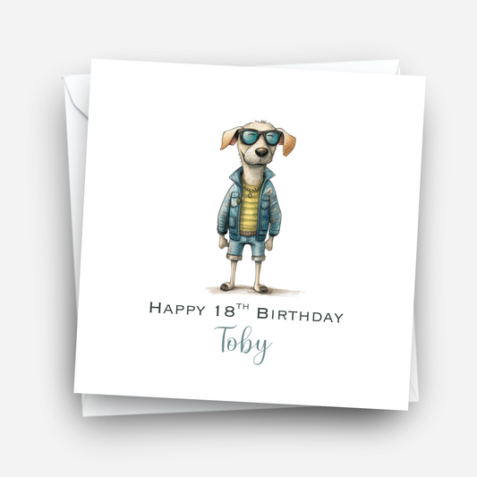 Cool Dog Birthday Card - C646