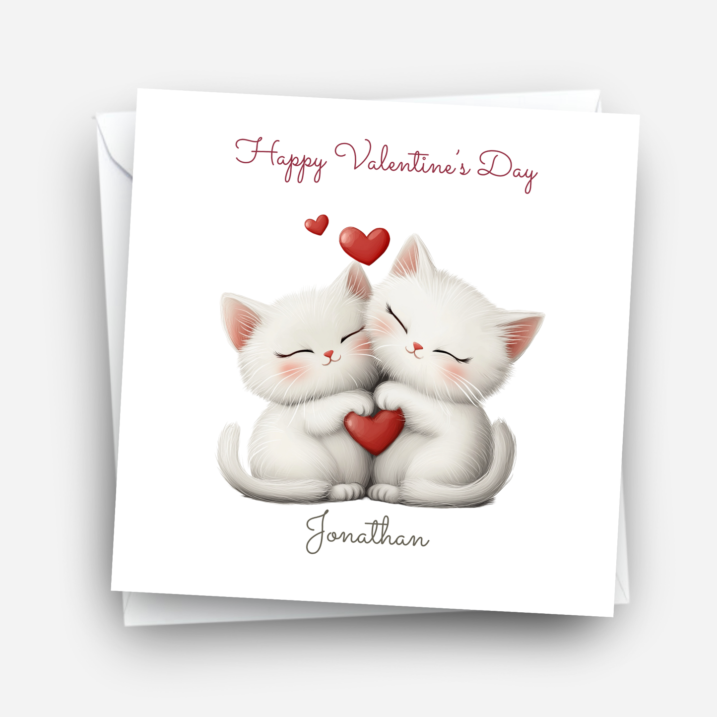 Valentine’s Day Card - Cute Kitten Design - C723