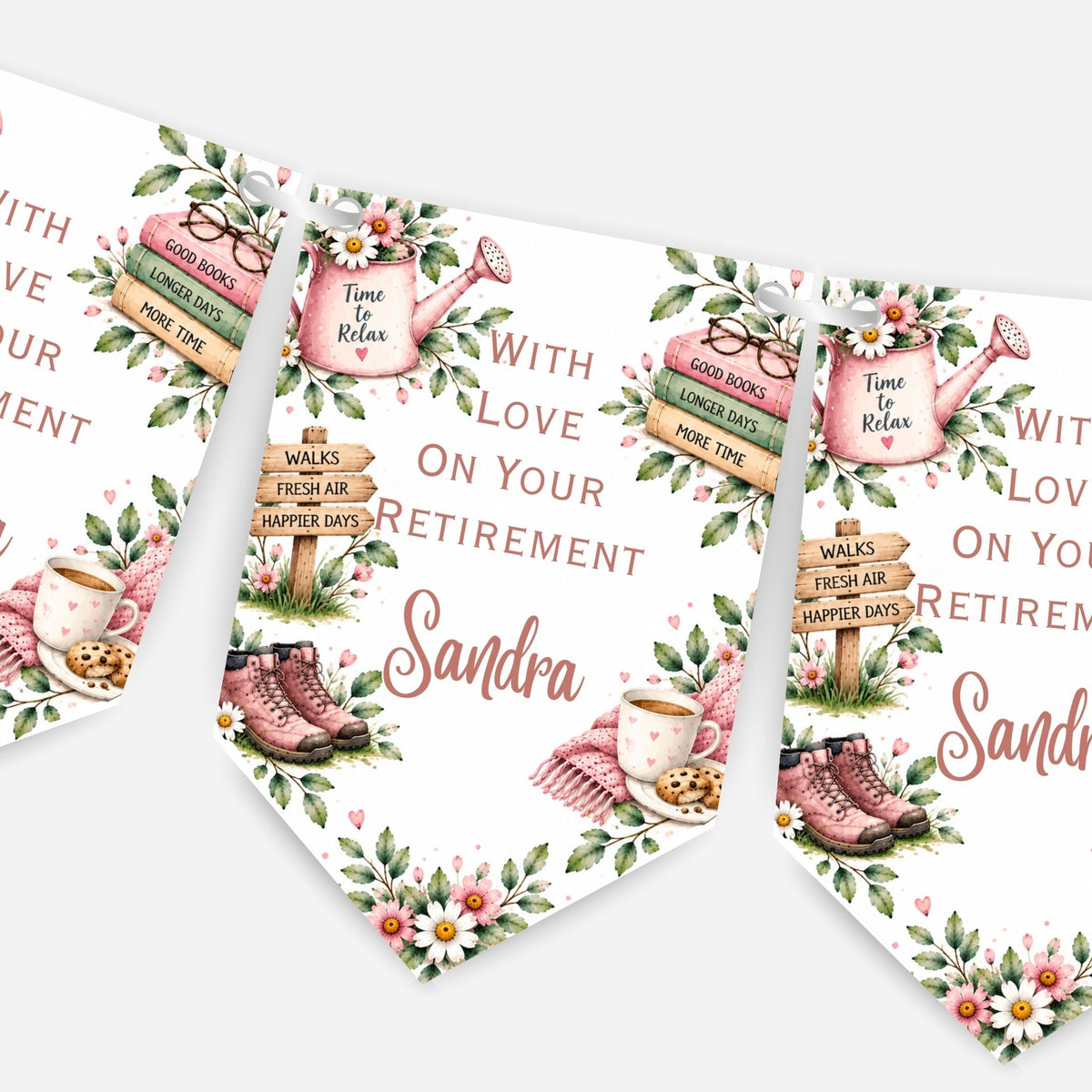 Retirement bunting, Hobby design - B333