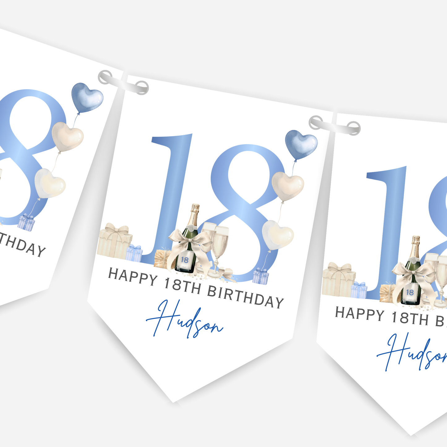 18th Or Any Age Birthday Bunting - B270