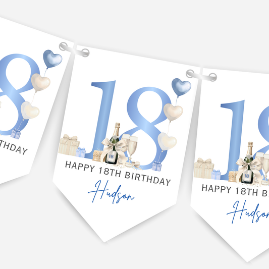 18th Or Any Age Birthday Bunting - B270
