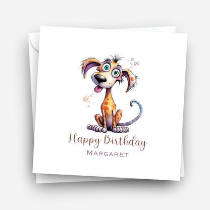 Crazy Dog Birthday Card - C575
