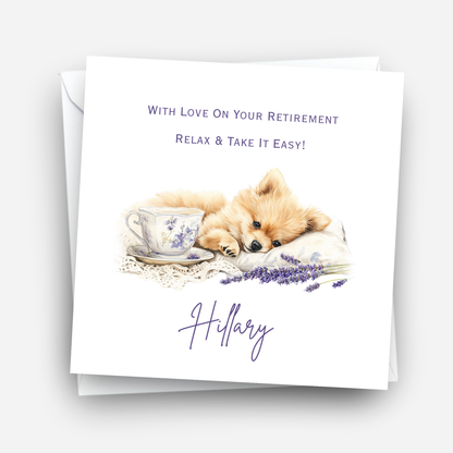 Cute Dog Retirement Card - C695