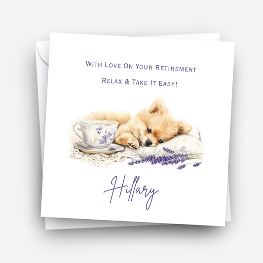 Cute Dog Retirement Card - C695