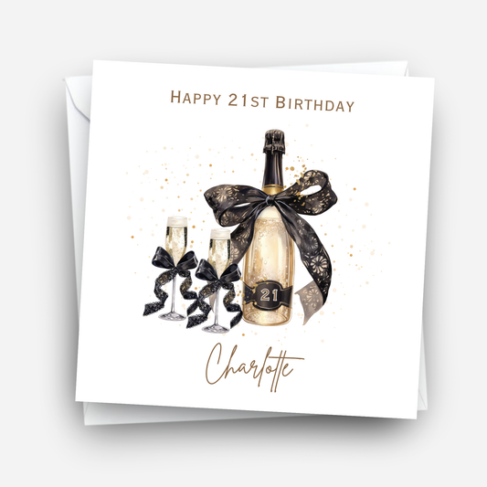 Bottle of Fizz Birthday Card - C672
