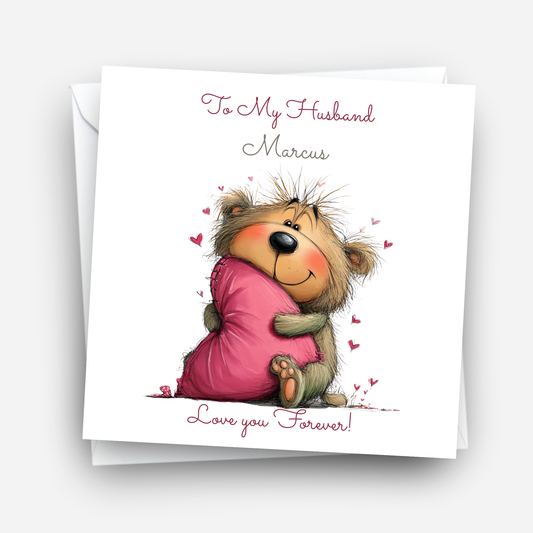 Valentine’s Day Card - Cute Teddy Design - C701