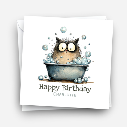 Cute Cat In The Bath - C574