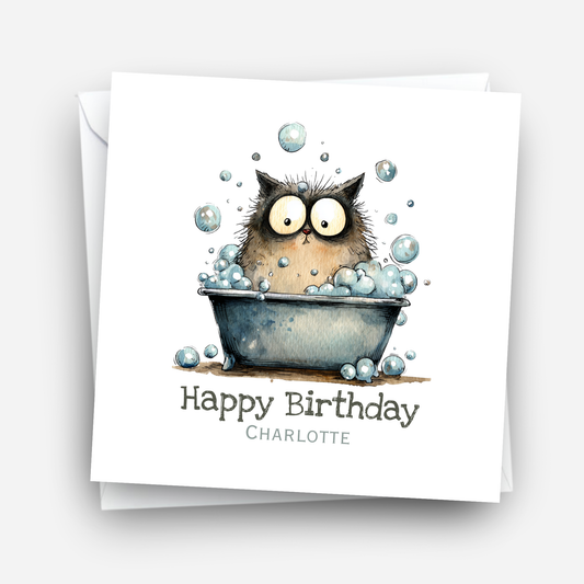 Cute Cat In The Bath - C574