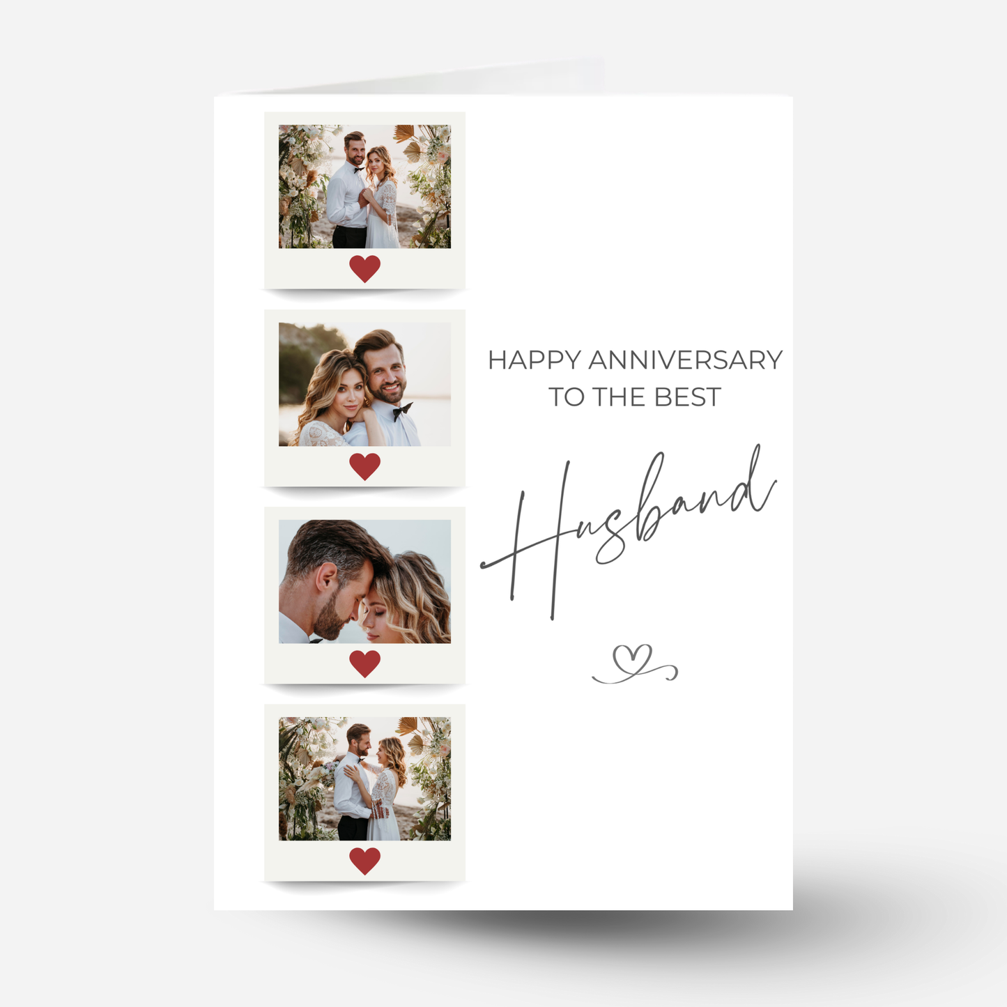 Anniversary or Birthday Photo Card  -  4 Photo Memories Collage - PC10