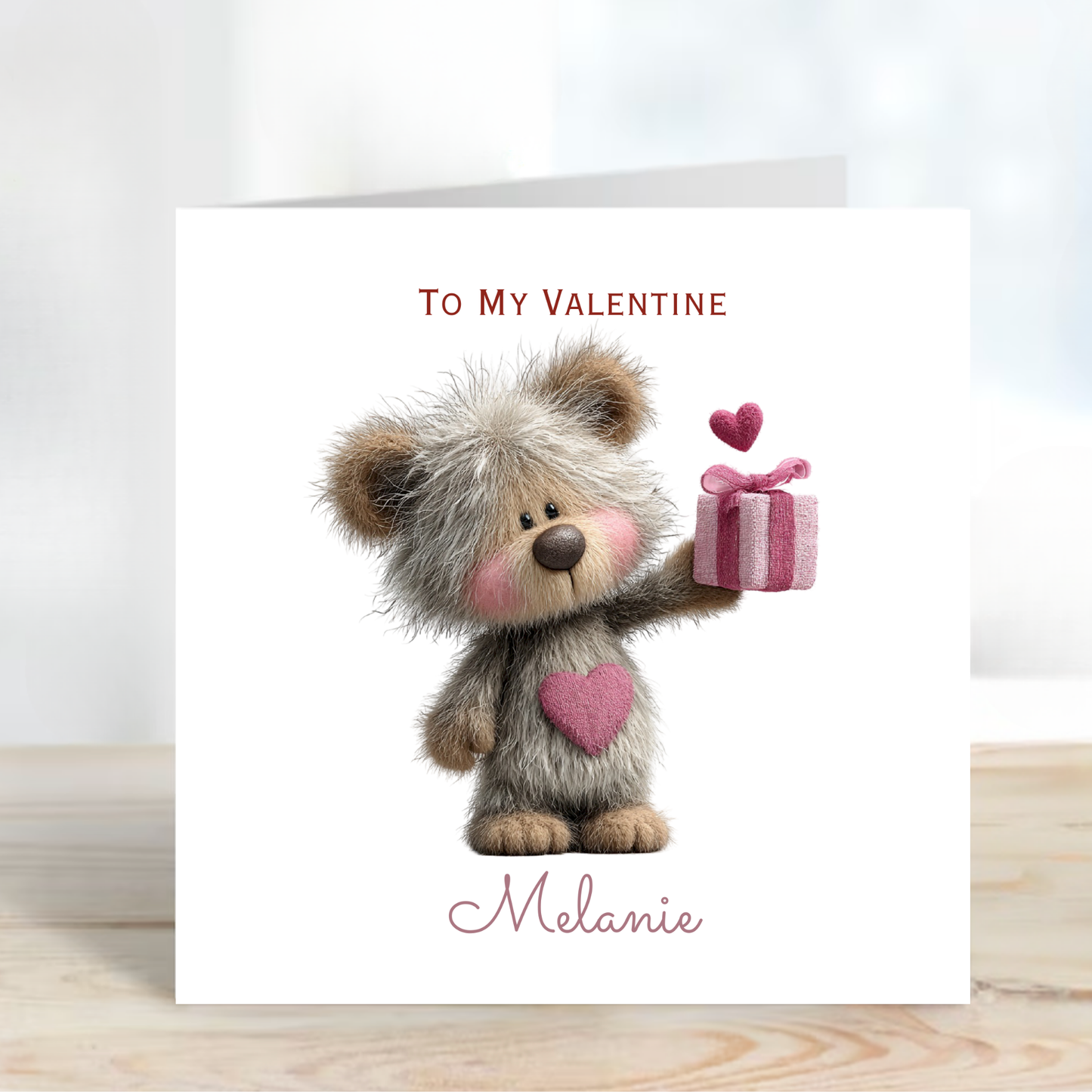 Valentine’s Day Card - Cute Teddy Design - C727