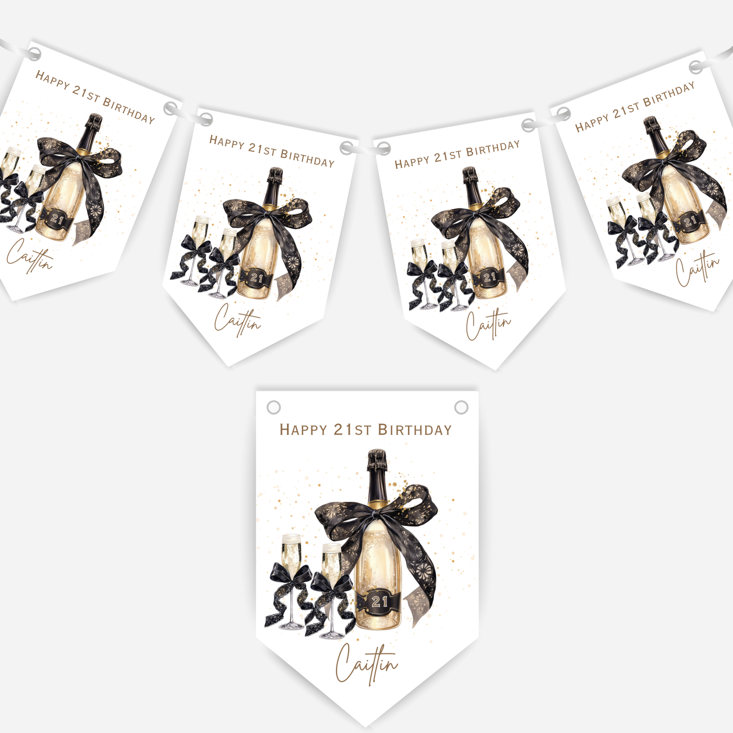 Bottle of Fizz Party Bunting - B262